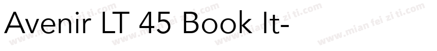 Avenir LT 45 Book It字体转换
